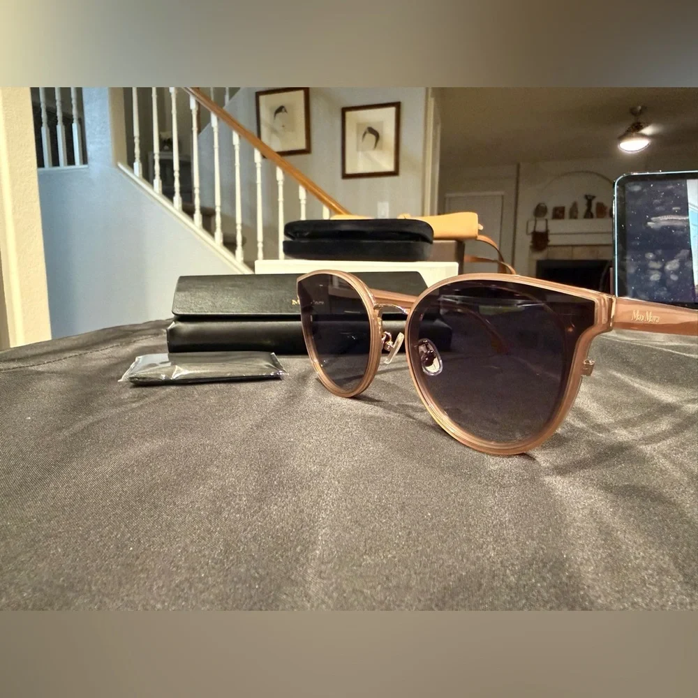 MaxMara Women's Mm Ilde lii Cat Eye Sunglasses Gold Copper